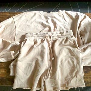 Tan/Cream Two Piece set